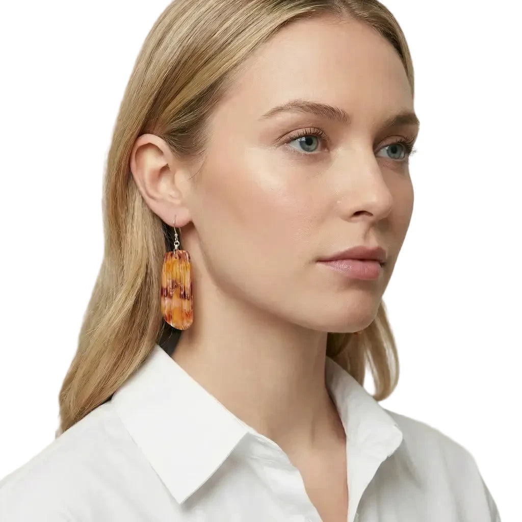 Santo Domingo Pueblo Spiny Oyster Earrings by Eva Calabaza,