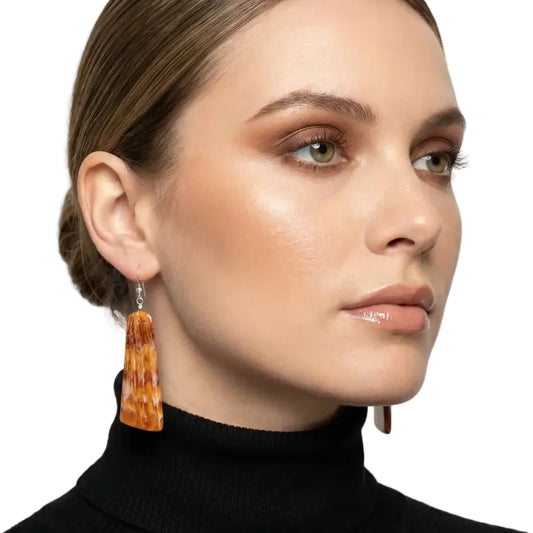 Tewa/Santo Domingo Native American earrings spiny oyster