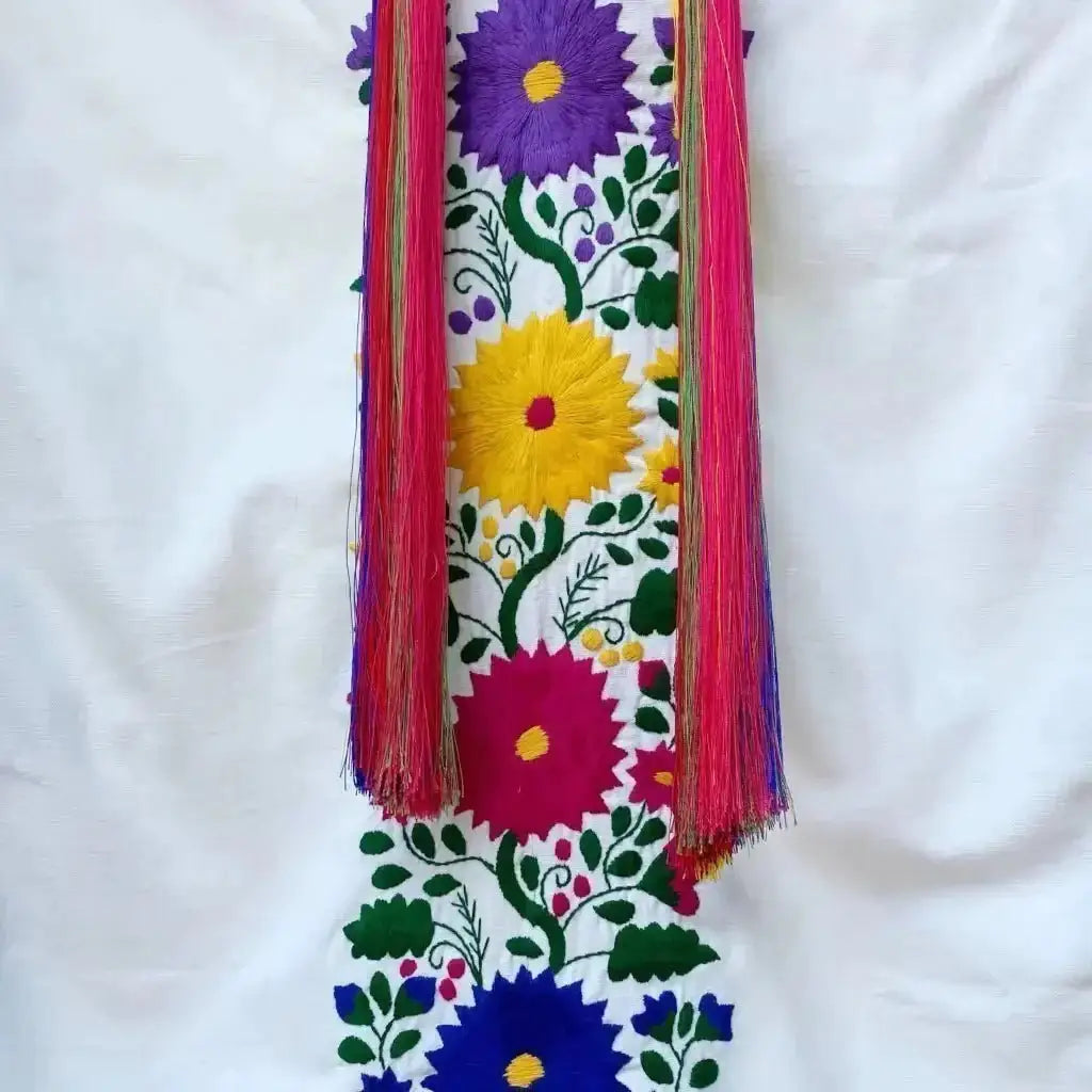 Traditional Yalalag garment huipil hand embroidered