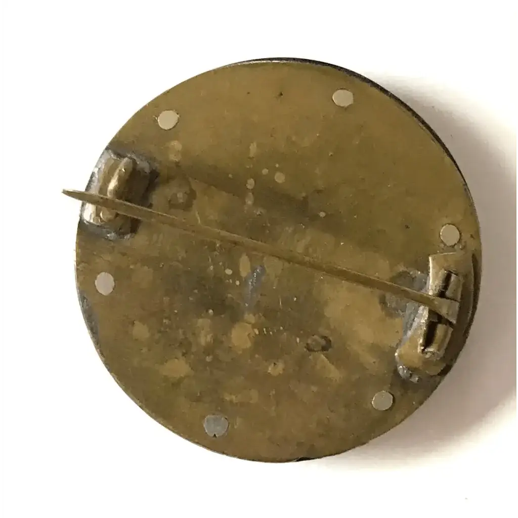 Victorian Whitney jet silver/ brass pin