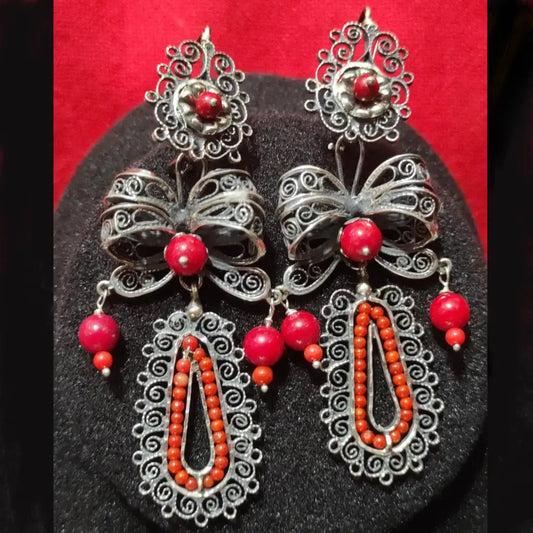 Vintage circa 1950 Oaxacan wedding silver filigree
