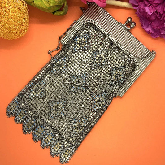 Mesh 20’s silver evening bag - Mexican Oaxacan Silver Jewelry